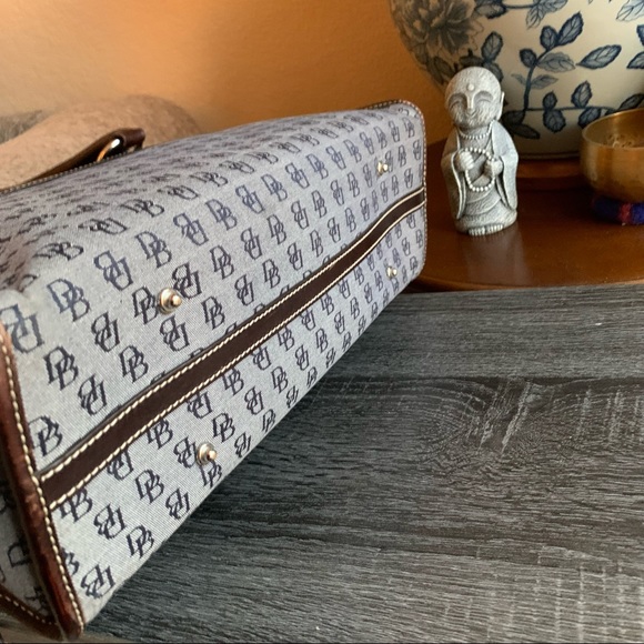 Dooney and Brouke Canvas/Leather Top Handle Bag - Picture 8 of 9